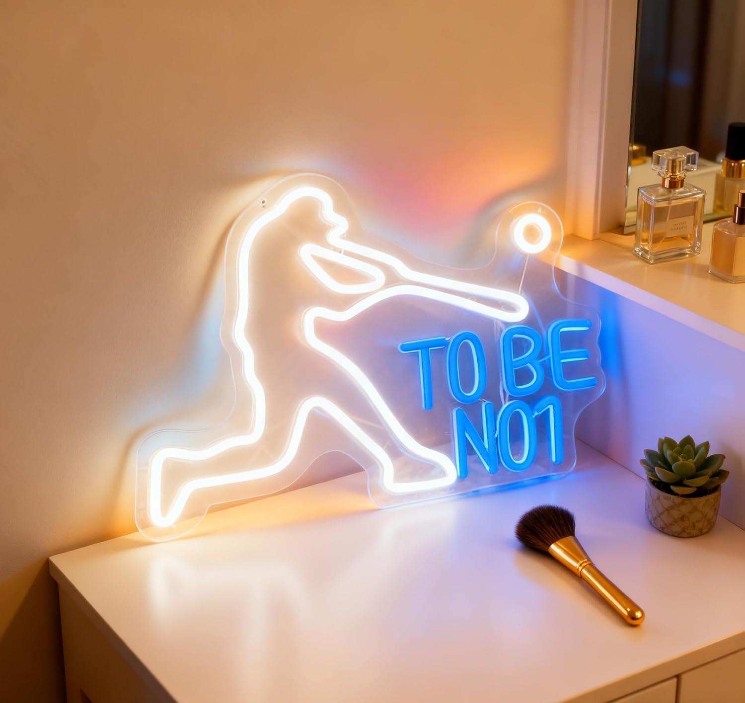 Неоновая вывеска «To Be No1» с – обзор и цена Home Gym Neon Sign