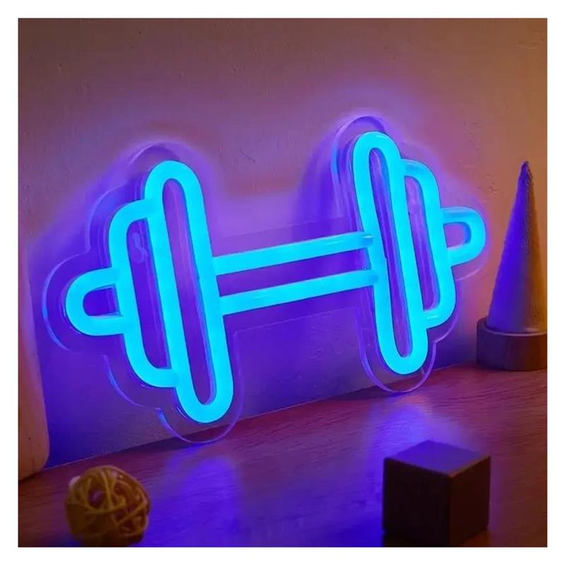 Неоновая вывеска в форме ганте – обзор и цена Home Gym Neon Sign