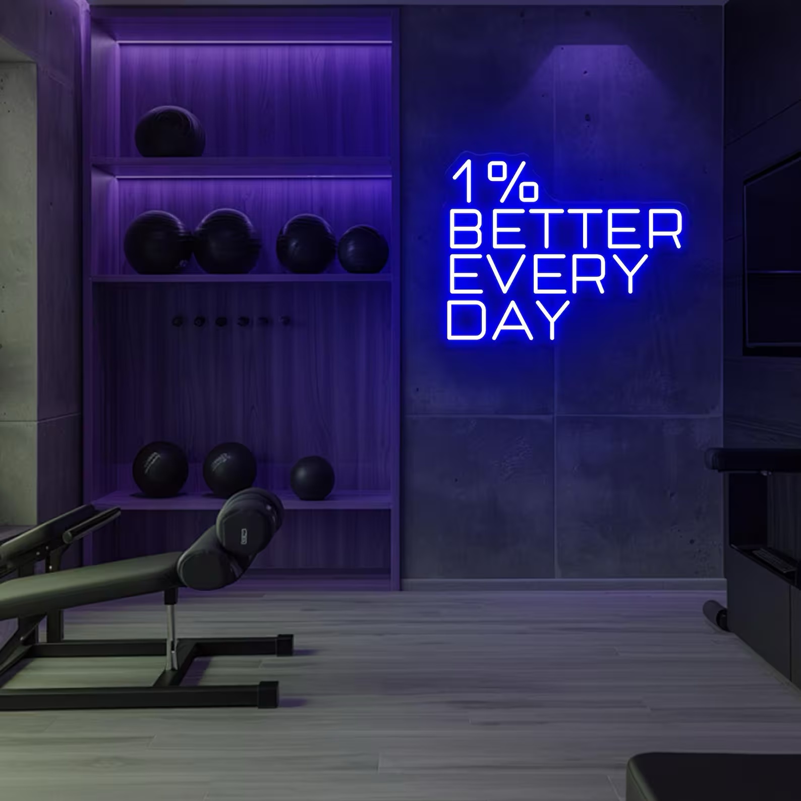 Неоновая вывеска «Каждый день  – обзор и цена Home Gym Neon Sign
